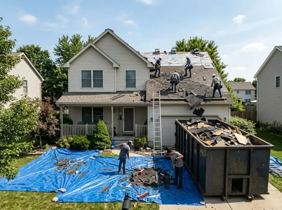 roof-replacement-debris-remova-004 — frequently asked questions, Cheapest Dumpster Rentals in Du Quoin, IL